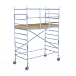 Rolsteiger Alumexx Light 135x250 4,2m werkhoogte tegen de gevel