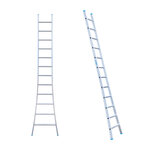 Eurostairs Ladder enkel uitgebogen 1x12 sporten