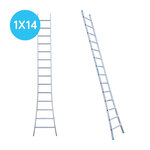 Eurostairs Ladder enkel uitgebogen 1x14 sporten