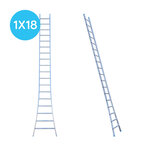 Eurostairs Ladder enkel uitgebogen 1x18 sporten