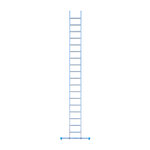 Eurostairs Ladder enkel recht 1x18 sporten