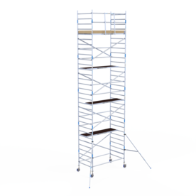 Rolsteiger Alumexx Light 135x250 10,2m werkhoogte tegen de gevel