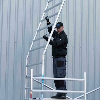 Rolsteiger Standaard 75x305 4,2m werkhoogte carbon vloer + enkele voorloopleuning