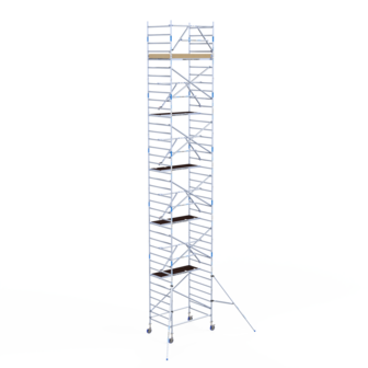 Rolsteiger Alumexx Extra 135x190 12,2m werkhoogte tegen de gevel