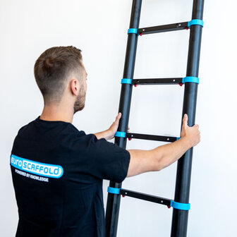 Telescoopladder Black &#039;n Blue Professioneel 3,8 meter met softclose