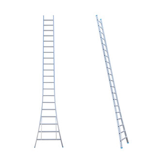 Eurostairs Ladder enkel uitgebogen 1x20 sporten