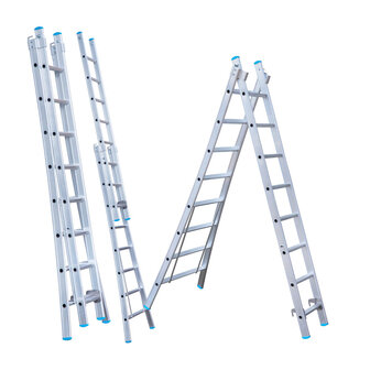 Eurostairs Reform ladder dubbel uitgebogen 2x8 sporten