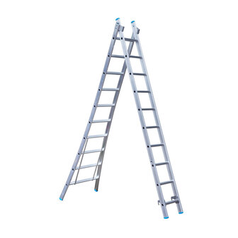 Eurostairs Reform ladder dubbel uitgebogen 2x10 sporten