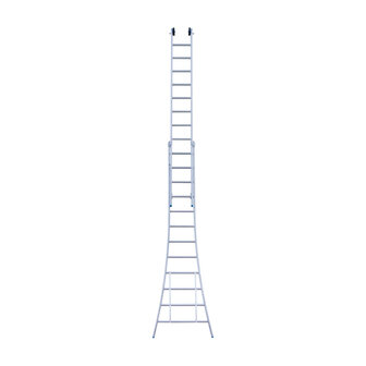 Eurostairs Reform ladder dubbel uitgebogen 2x12 sporten + gevelrollen