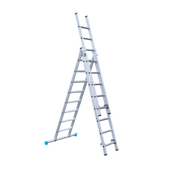 Eurostairs Reform ladder driedelig recht 3x8 sporten