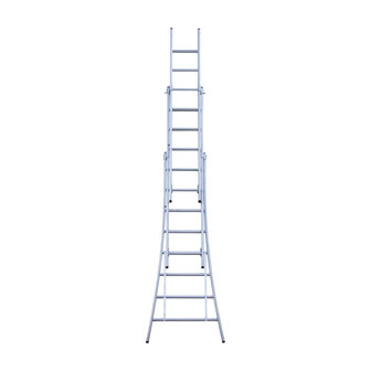 Eurostairs Reform ladder driedelig uitgebogen 3x8 sporten