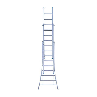 Eurostairs Reform ladder driedelig uitgebogen 3x9 sporten