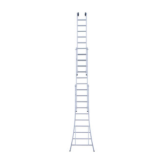 Eurostairs Reform ladder driedelig uitgebogen 3x10 sporten + gevelrollen