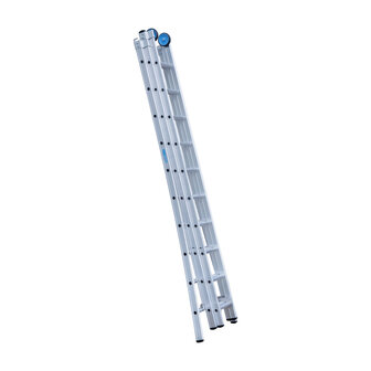 Eurostairs Reform ladder driedelig uitgebogen 3x10 sporten + gevelrollen