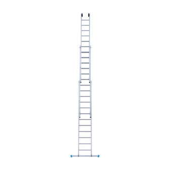 Eurostairs Reform ladder driedelig recht 3x12 sporten + gevelrollen