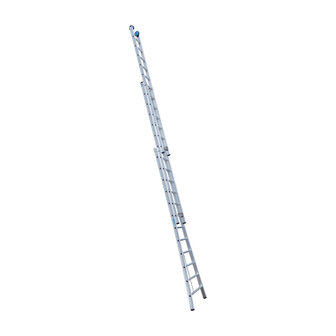 Eurostairs Reform ladder driedelig uitgebogen 3x12 sporten + gevelrollen