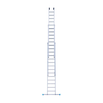 Eurostairs Opsteek ladder driedelig recht 3x14 sporten + gevelrollen