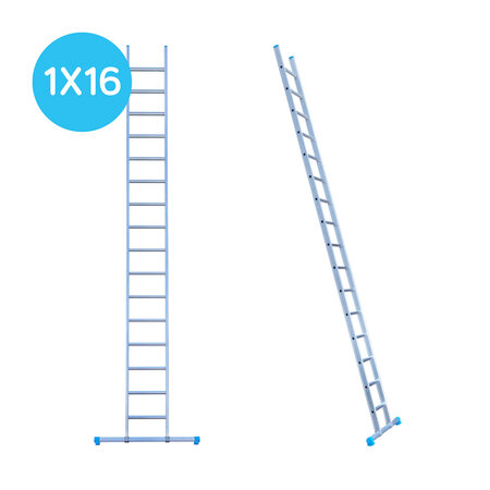 Eurostairs Ladder enkel recht 1x16 sporten