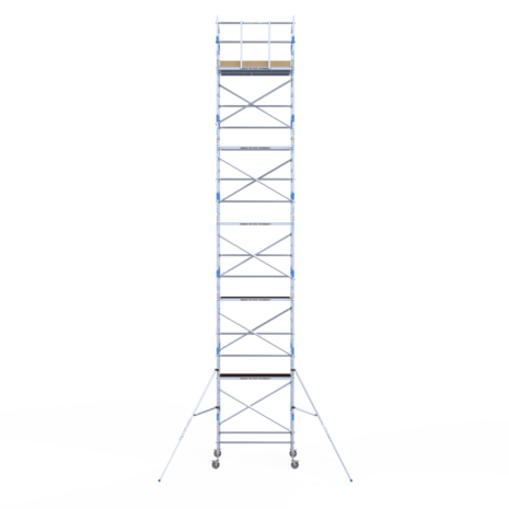 Rolsteiger Alumexx Light 135x190 12,2m werkhoogte tegen de gevel