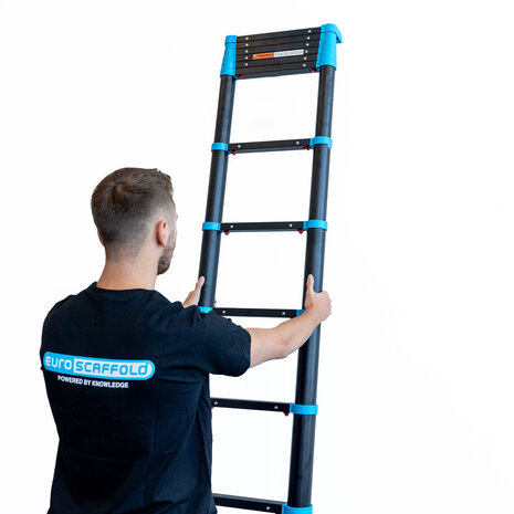 Telescoopladder Black 'n Blue Professioneel 3,8 meter met softclose