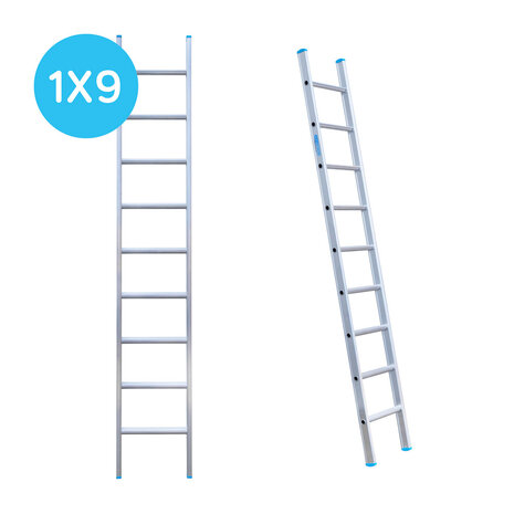 Eurostairs Ladder enkel recht 1x9 sporten