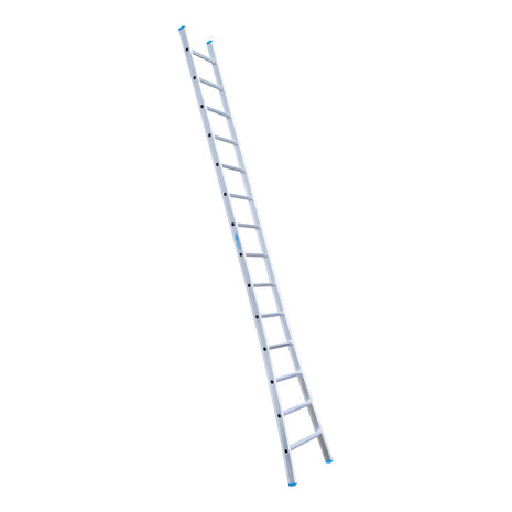 Eurostairs Ladder enkel uitgebogen 1x14 sporten