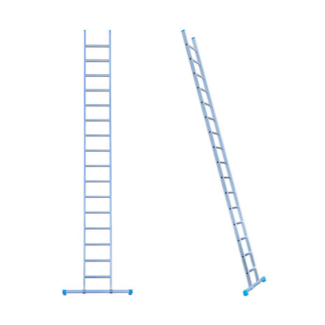 Eurostairs Ladder enkel recht 1x16 sporten