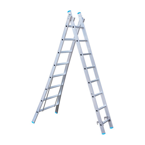 Eurostairs Reform ladder dubbel uitgebogen 2x8 sporten