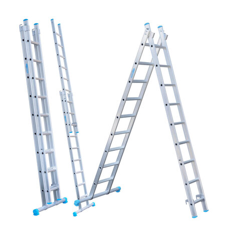 Eurostairs Reform ladder dubbel recht 2x9 sporten