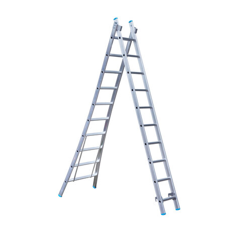 Eurostairs Reform ladder dubbel uitgebogen 2x10 sporten