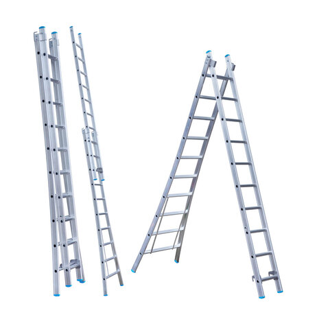 Eurostairs Reform ladder dubbel uitgebogen 2x10 sporten