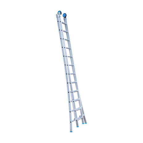 Eurostairs Reform ladder dubbel uitgebogen 2x12 sporten + gevelrollen