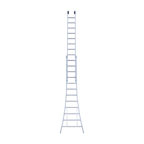 Eurostairs Reform ladder dubbel uitgebogen 2x12 sporten + gevelrollen