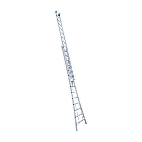 Eurostairs Reform ladder dubbel uitgebogen 2x14 sporten + gevelrollen