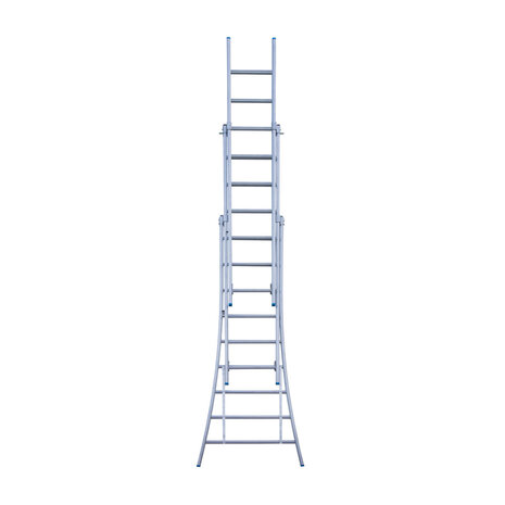 Eurostairs Reform ladder driedelig uitgebogen 3x9 sporten