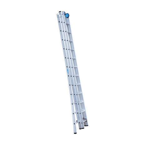 Eurostairs Reform ladder driedelig uitgebogen 3x12 sporten + gevelrollen