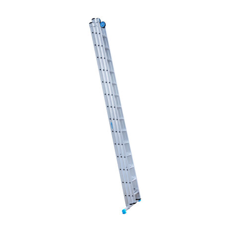 Eurostairs Opsteek ladder driedelig recht 3x14 sporten + gevelrollen