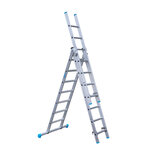 Eurostairs Reform ladder driedelig recht 3x7 sporten