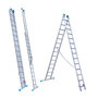 Eurostairs Reform ladder dubbel recht 2x14 sporten + gevelrollen