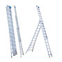 Eurostairs Reform ladder driedelig uitgebogen 3x12 sporten + gevelrollen